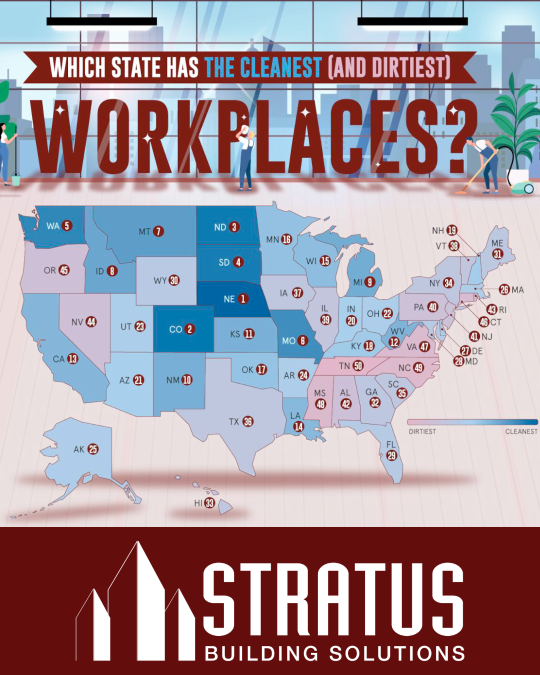 Which State Has the Cleanest (and Dirtiest) Workplaces?