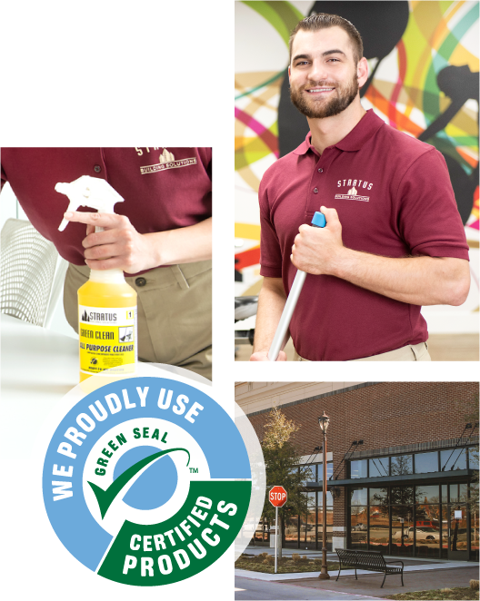 commercial cleaning services worker
